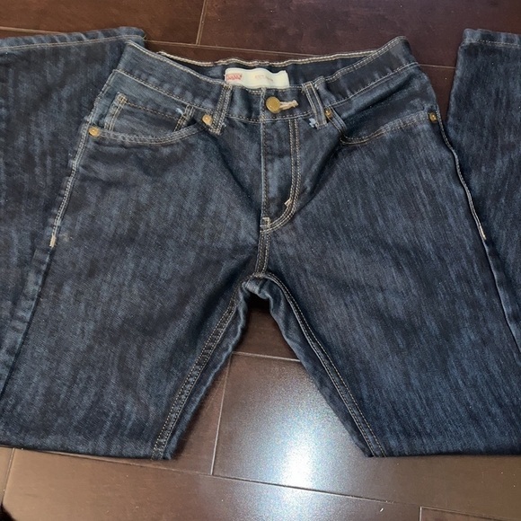 LEVIS 511 slim boys denim jeans size 16 reg (28X28) blue dark wash straight leg - Picture 7 of 7